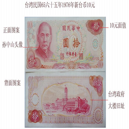 台湾10元纪念钞 
